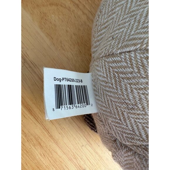 Wal-Mart Herringbone Plush Dog Puppy Spot Toy Pink Ribbon Beige Stuffed Animal - Picture 7 of 8